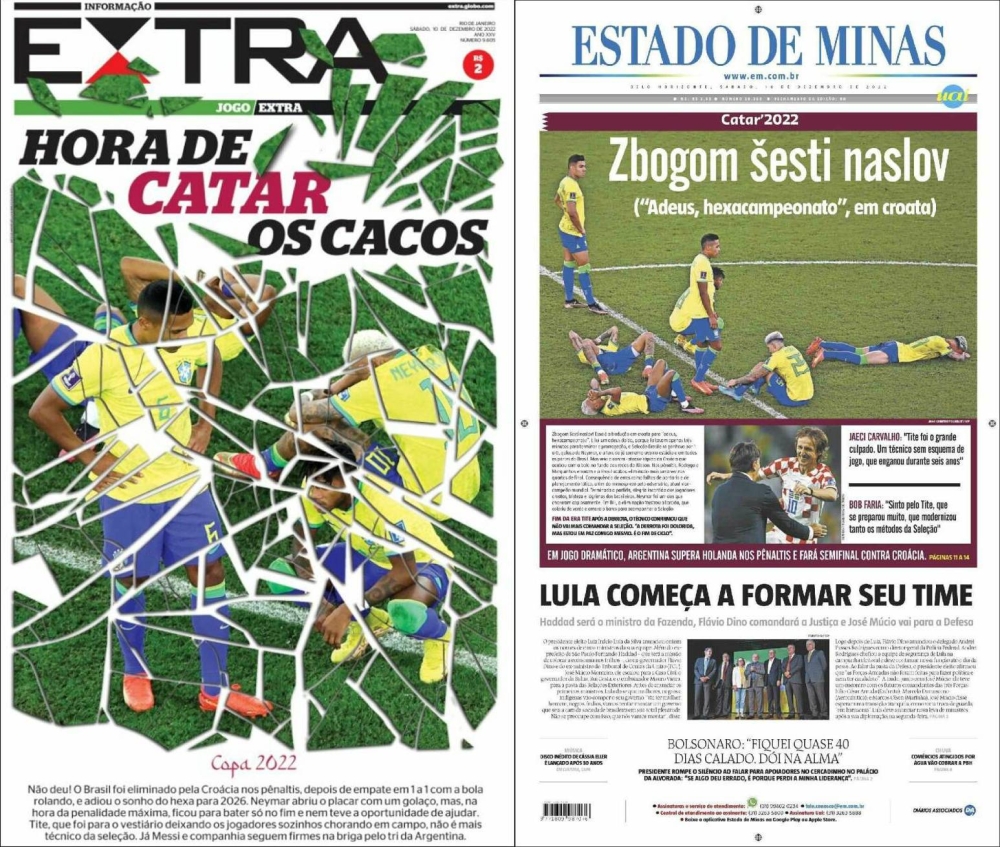 غلاف صحيفتي إستادو دي سان باولو وإكسترا