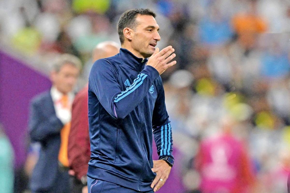 مدرب المنتخب الأرجنتيني ليونيل سكالوني