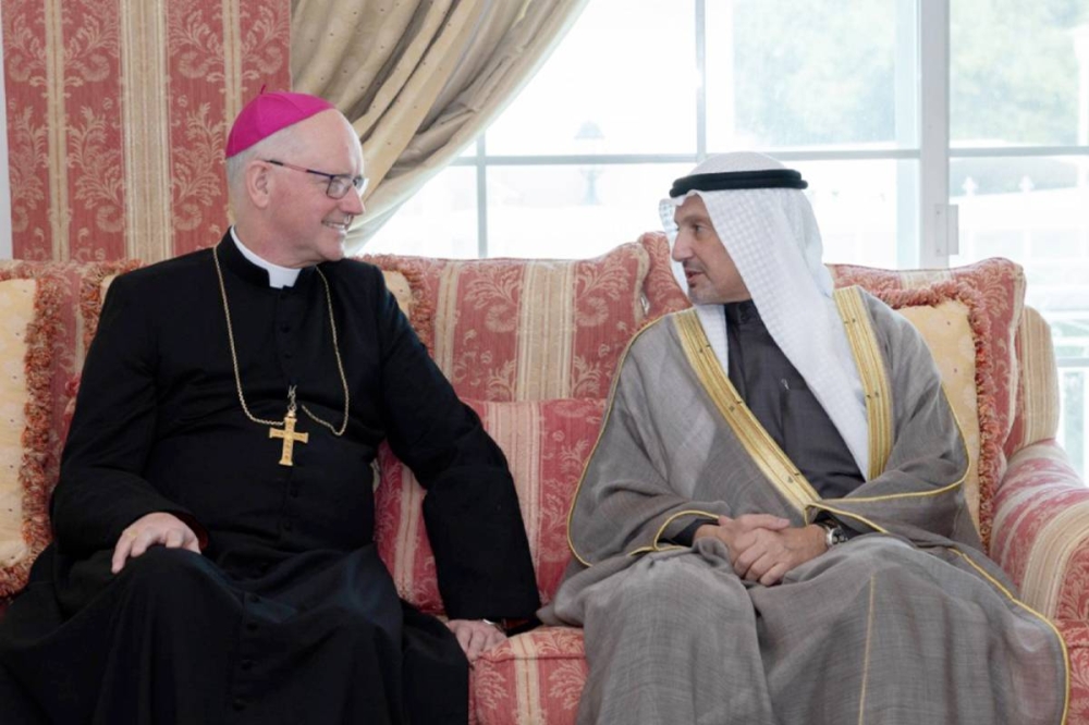 وزير الخارجية خلال تقديمه العزاء بوفاة بابا الفاتيكان السابق