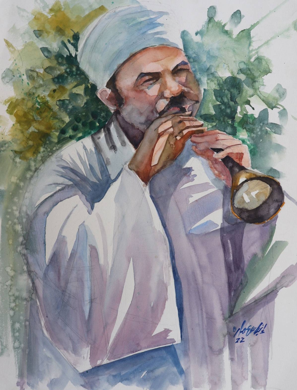 من لوحات المعرض 