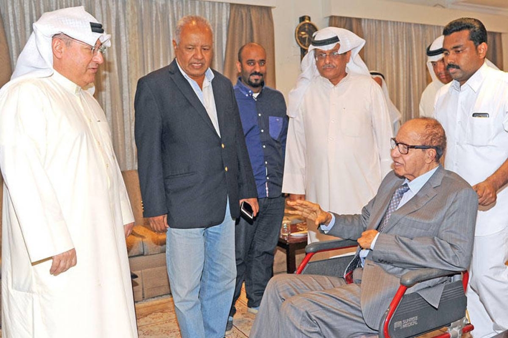 بندر الخيران وضاري المير وغانم النجار وسعود العنزي في لقاء مع النيباري