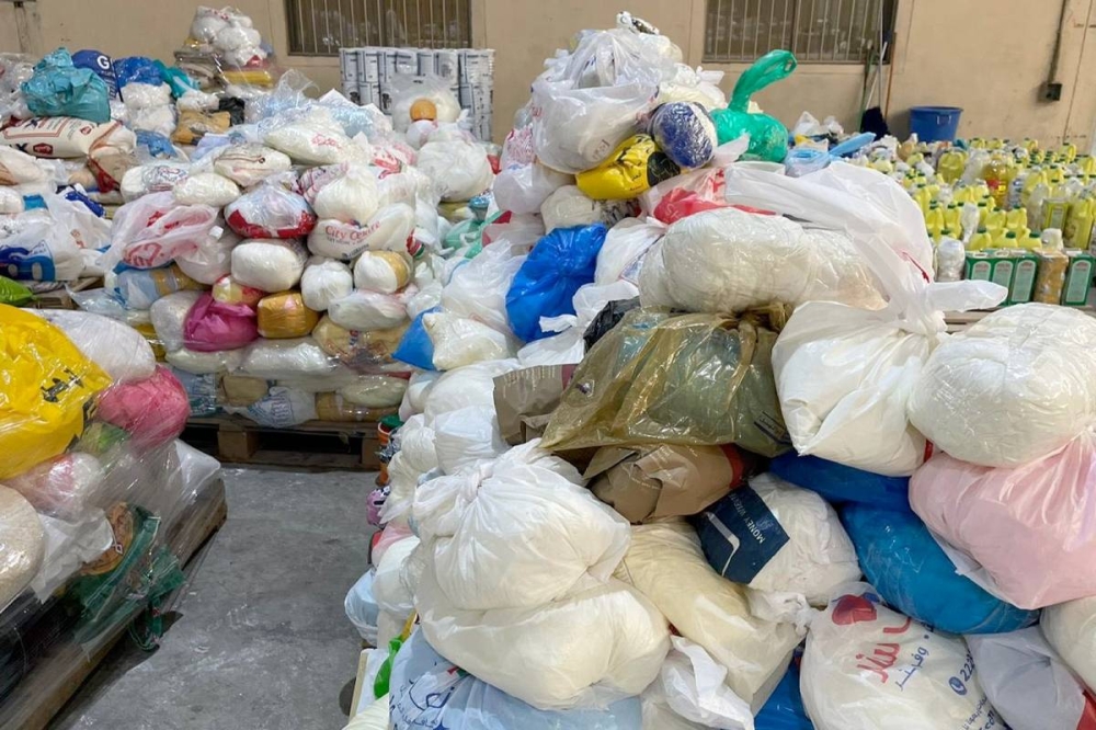 المواد التموينية المضبوطة