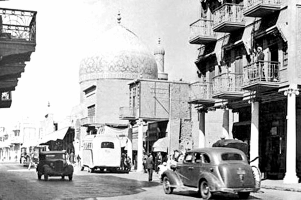 حي الحيدرخانة ويظهر المسجد الذي يحمل نفس الاسم