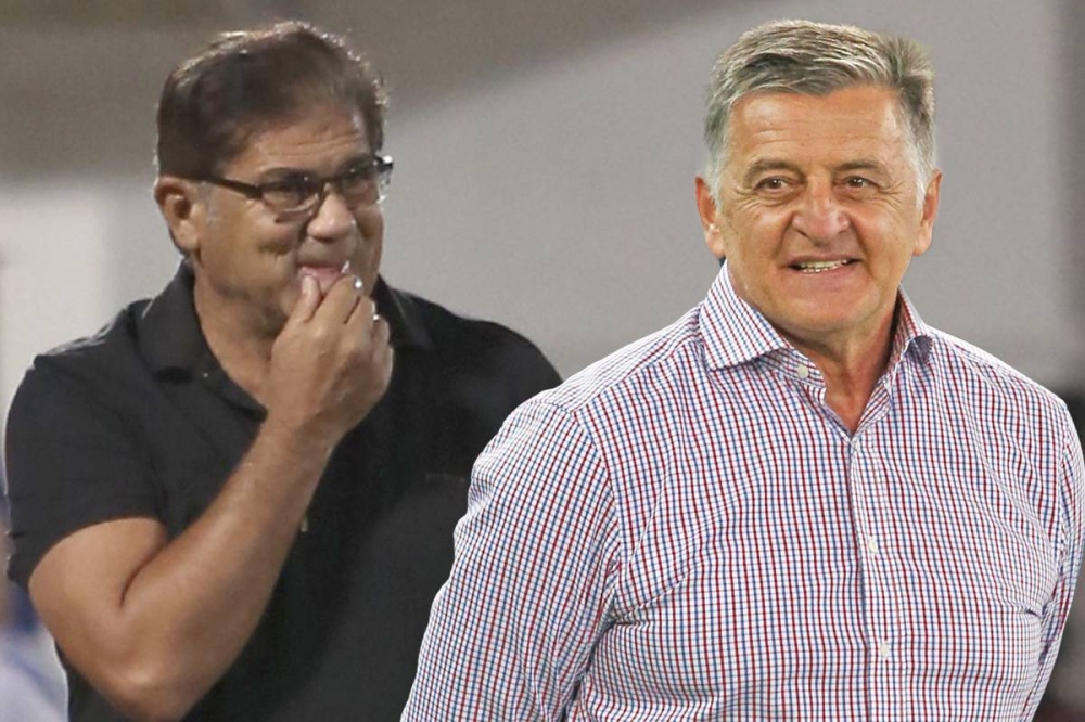 مدرب فريق الكويت لكرة القدم بوريس بونياك - مدرب القادسية محمد إبراهيم