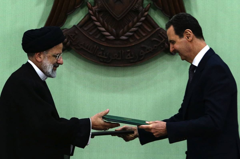 الرئيسان السوري والإيراني خلال مباحثاتهما في دمشق