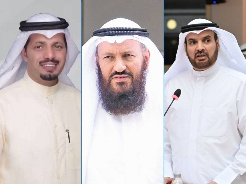 النواب حمدان العازمي ومحمد هايف وماجد المطيري