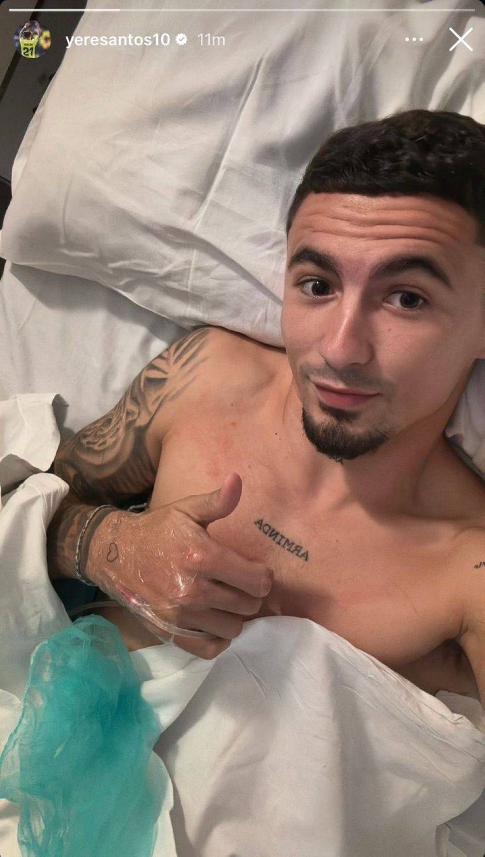 صورة يريمي بينو في المستشفي