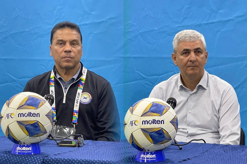مدربا فريقي النادي العربي والزوراء العراقي لكرة القدم البوسني داركو، والمصري حسام البدري
