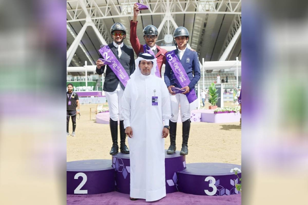 الفارس حسين الخرافي خلال التكريم
