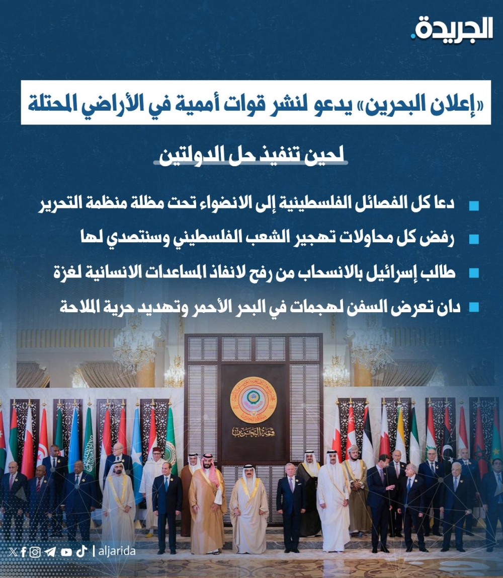 قمة البحرين تدعو لنشر قوات أممية لحماية الفلسطينيين