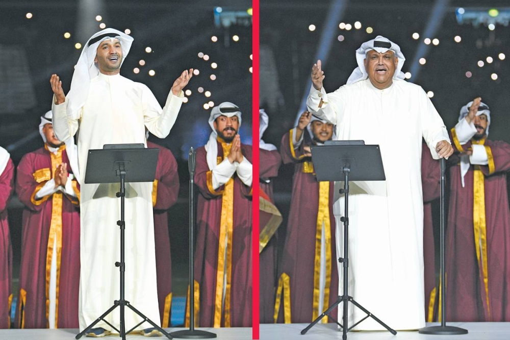 نبيل شعيل يشدو بالسمع والطاعة والمطرف يؤدي وصلته 