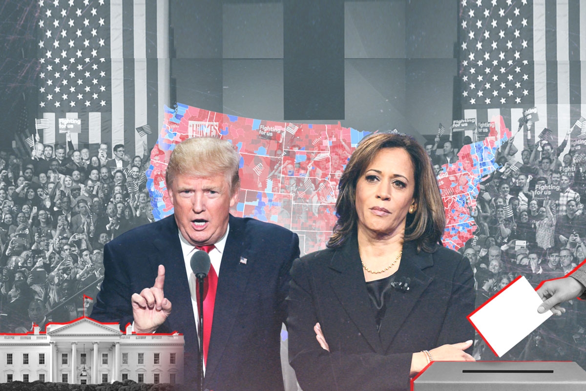  المرشحين للانتخابات الأميركية الديموقراطية كامالاهاريس والجمهوري دونالد ترامب 