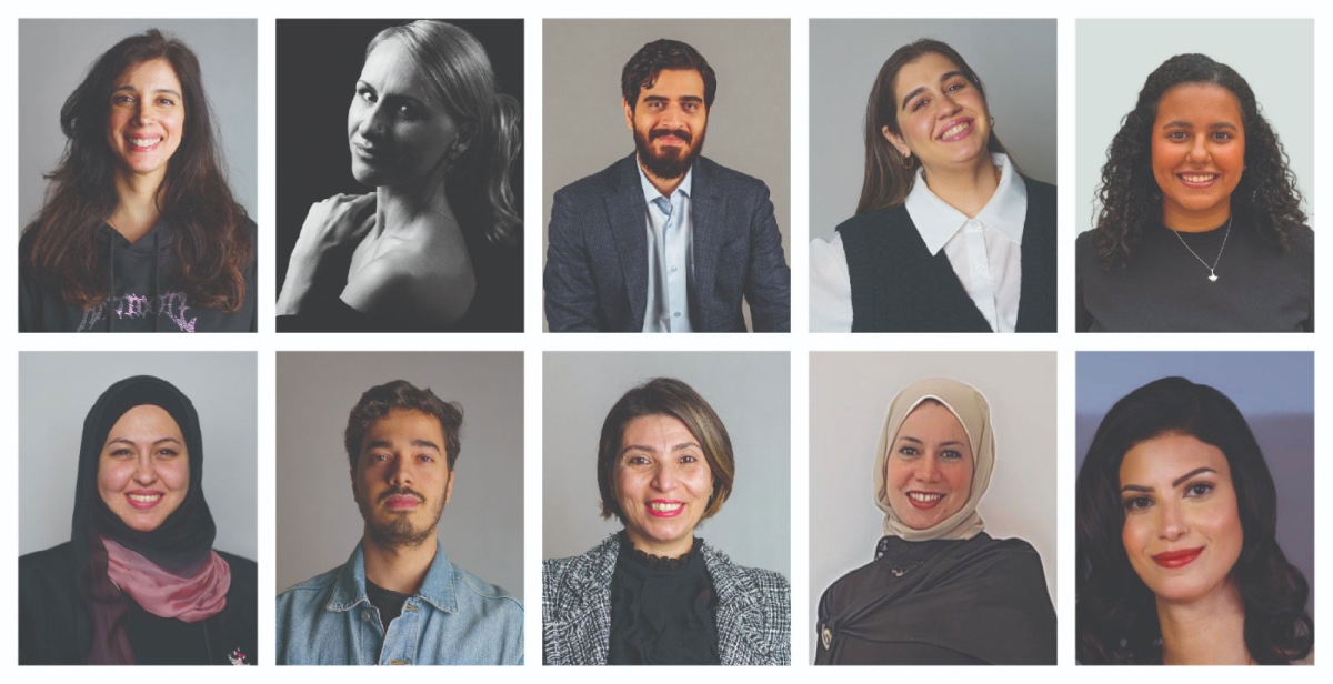 فريق «لابا» من المدربين والإداريين 