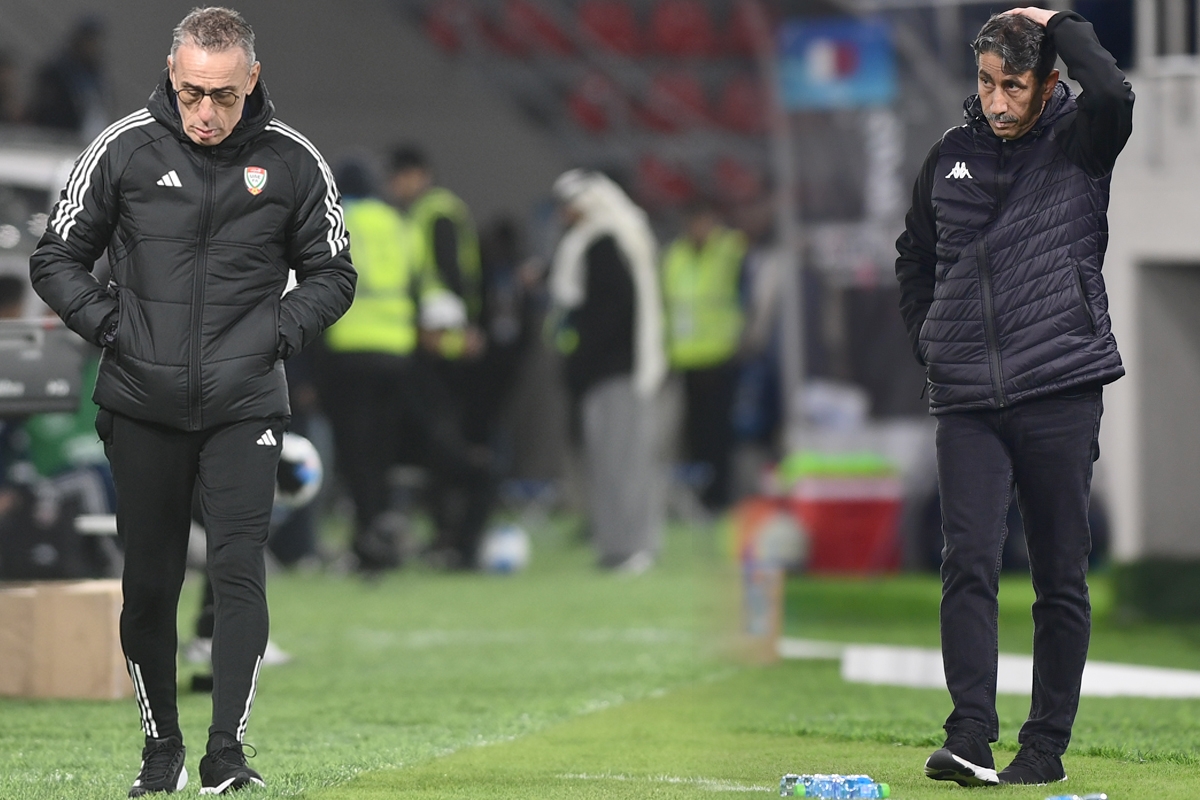 مدرب المنتخب العماني رشيد جابر - مدرب المنتخب الإماراتي البرتغالي باولو بينتو 