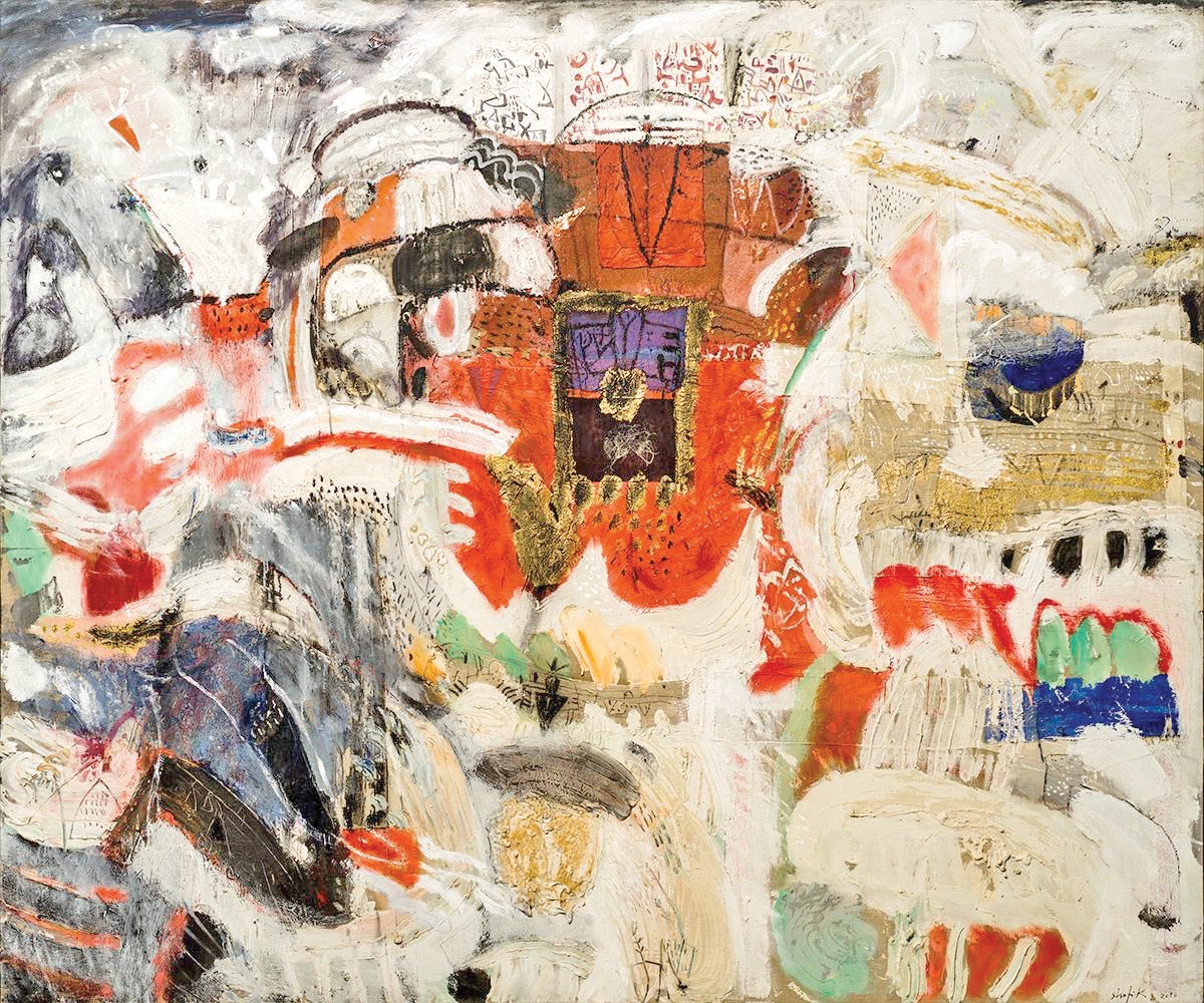 من لوحات شفيق في المعرض