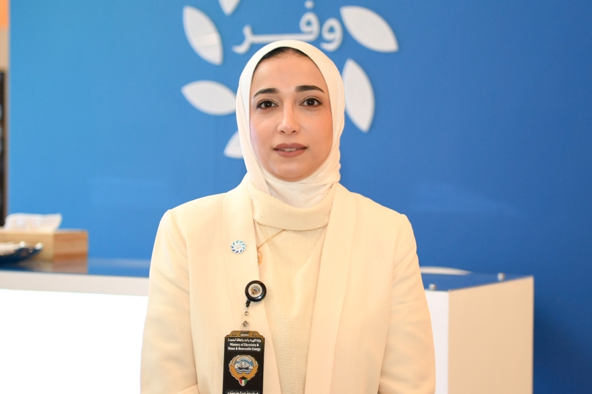 رئيسة الفريق الإعلامي والتوعوي لترشيد استهلاك الكهرباء والماء في الوزارة خديجة مشاري
