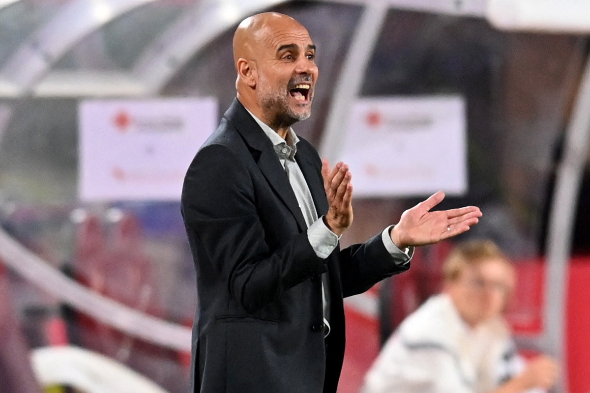 مدرب مانشستر سيتي الإنكليزي الإسباني بيب غوارديولا