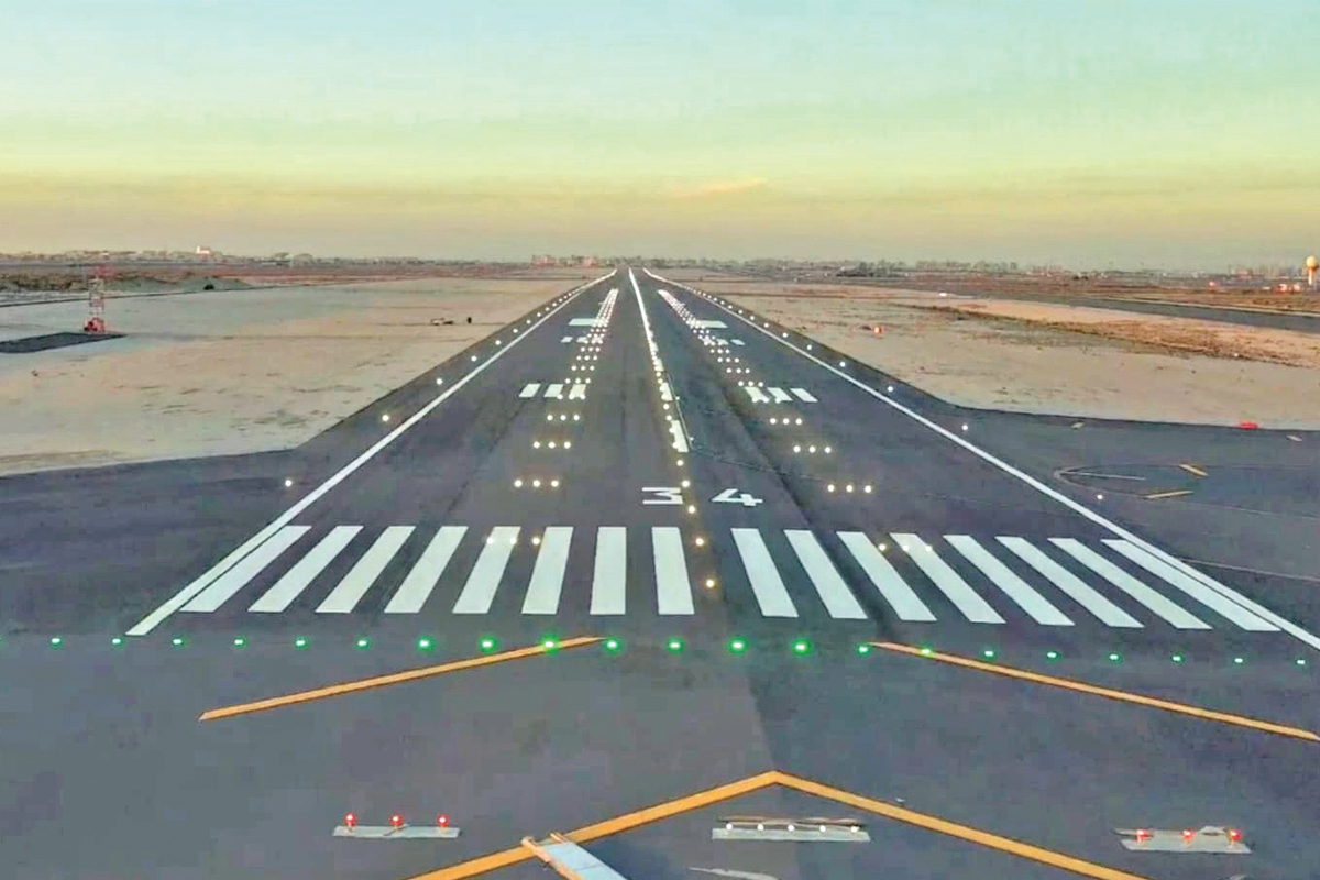 المدرج الثالث بعد إنجازه