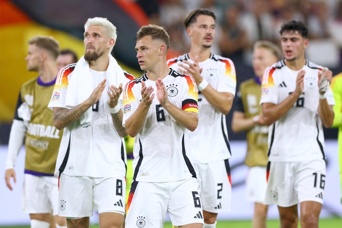 لاعبو المنتخب الألماني في مباراة سابقة