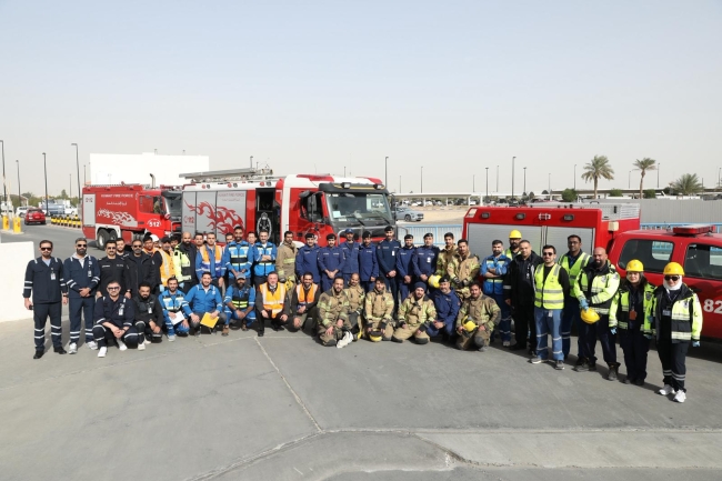 «الإطفاء» نفذت تمريناً عملياً في مستشفى نفط الكويت