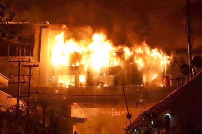 حرائق بالجملة في كمبوديا