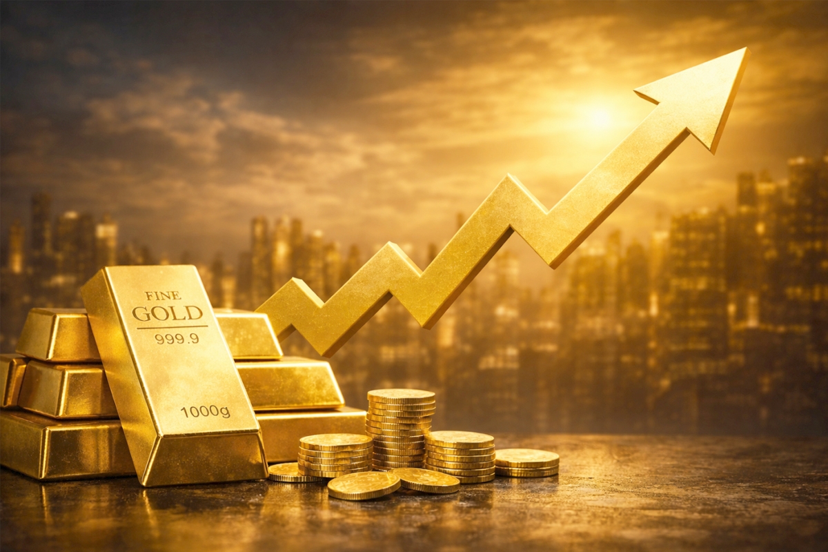 مكاسب الذهب مع الإقبال على المعادن كملاذ آمن 