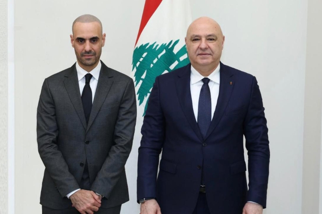 الرئيس اللبناني يستقبل بدر ناصر الخرافي