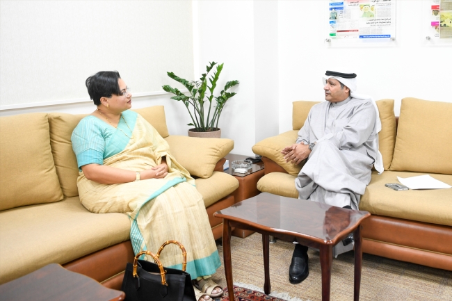 رئيس التحرير يستقبل سفيرة الهند