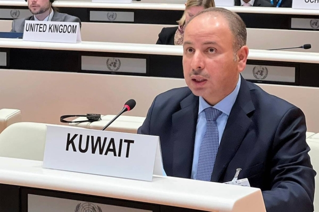 مندوب الكويت لدى الأمم المتحدة يدين الهجوم الإيراني ويؤكد حق دولة الكويت في الدفاع عن النفس