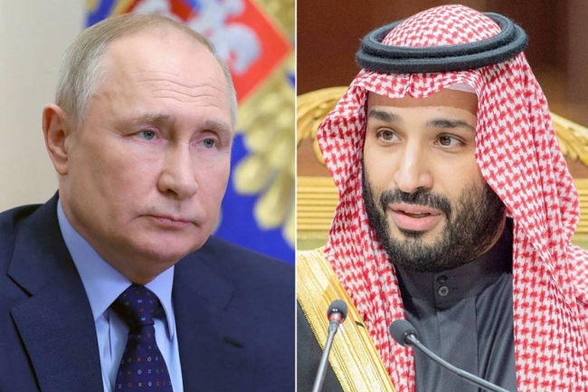 ولي العهد السعودي يبحث والرئيس الروسي الاعتداءات الإيرانية على المملكة والدول الشقيقة