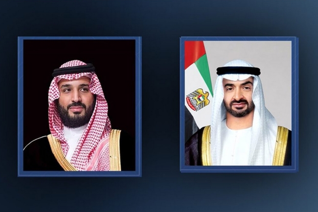 ولي العهد السعودي والرئيس الإماراتي يؤكدان أن استمرار هجمات إيران يهدد أمن الخليج