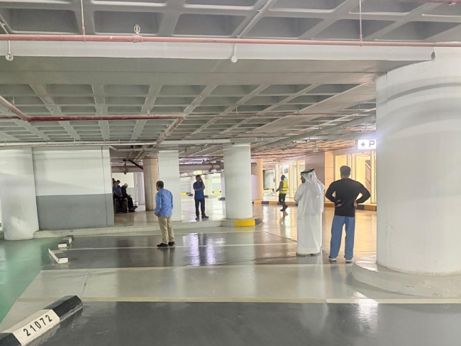 إخلاء وهمي في مجمع الوزارات بالتنسيق مع الدفاع المدني