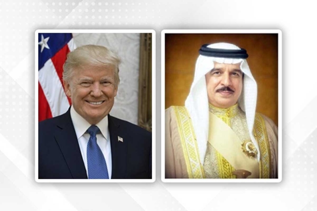 ترمب يؤكد لعاهل البحرين دعم واشنطن لأمن دول الخليج