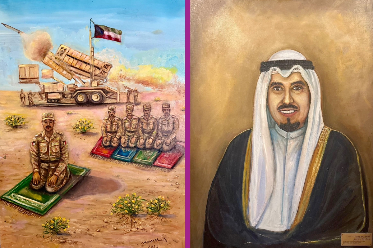 الأمير الراحل الشيخ جابر الأحمد - لوحة «دروع الوطن»