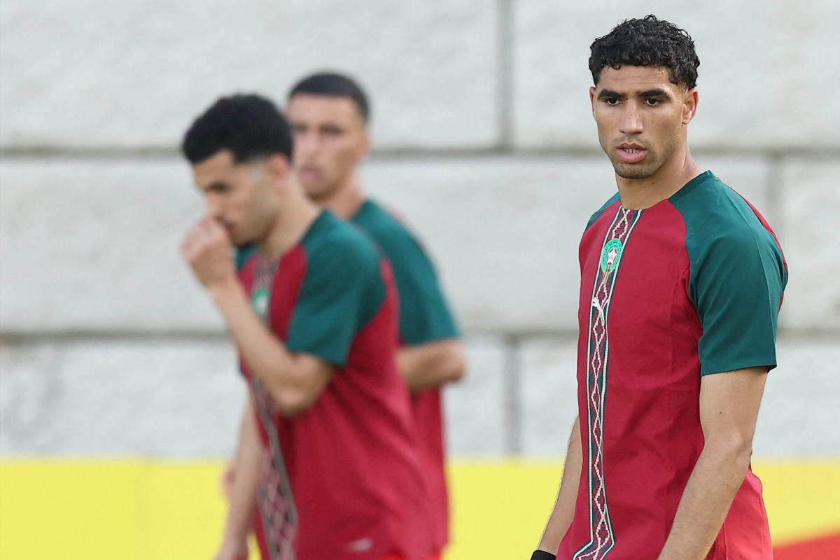 قائد المنتخب المغربي أشرف حكيمي