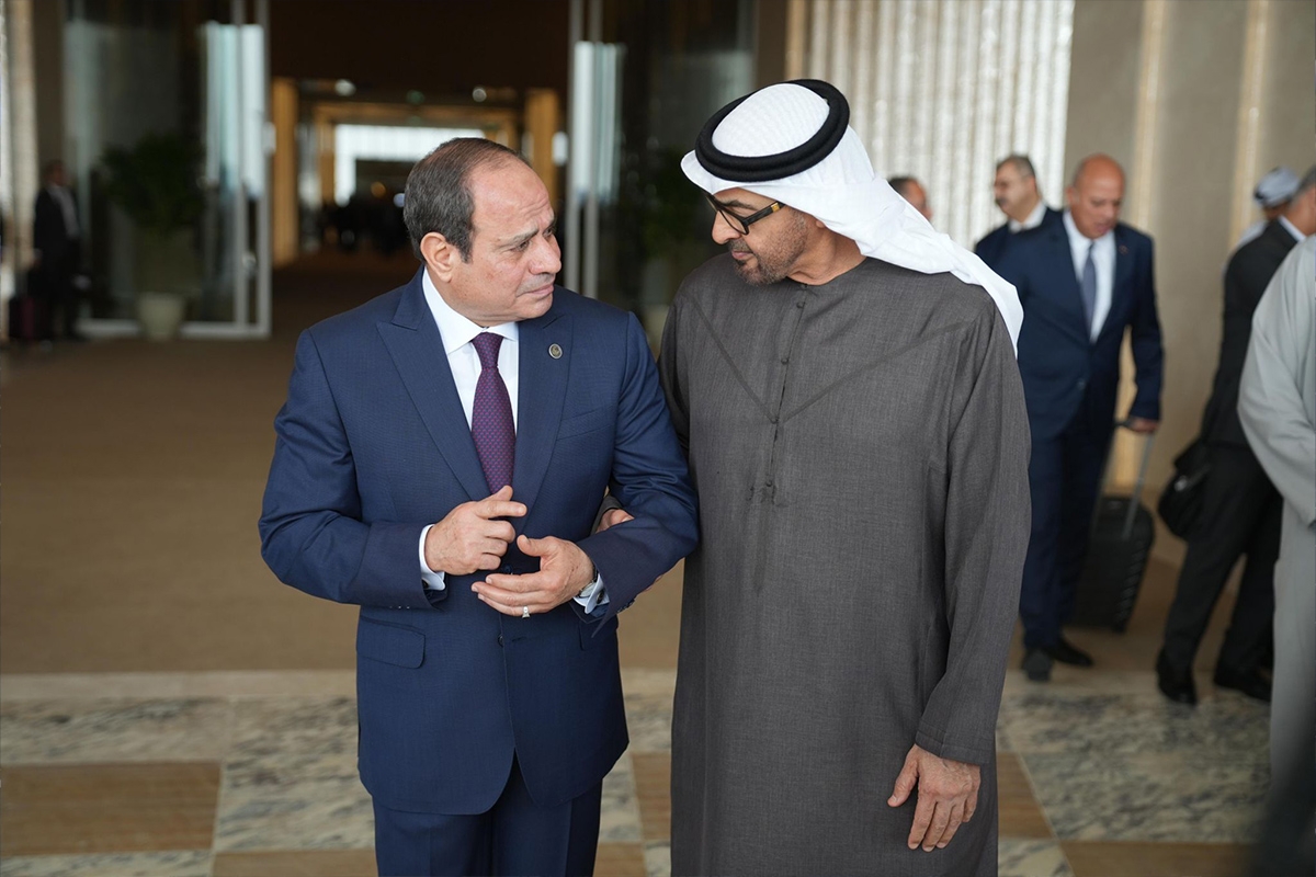 الرئيس المصري لنظيره الإماراتي: أمن الخليج من أمن مصر 
