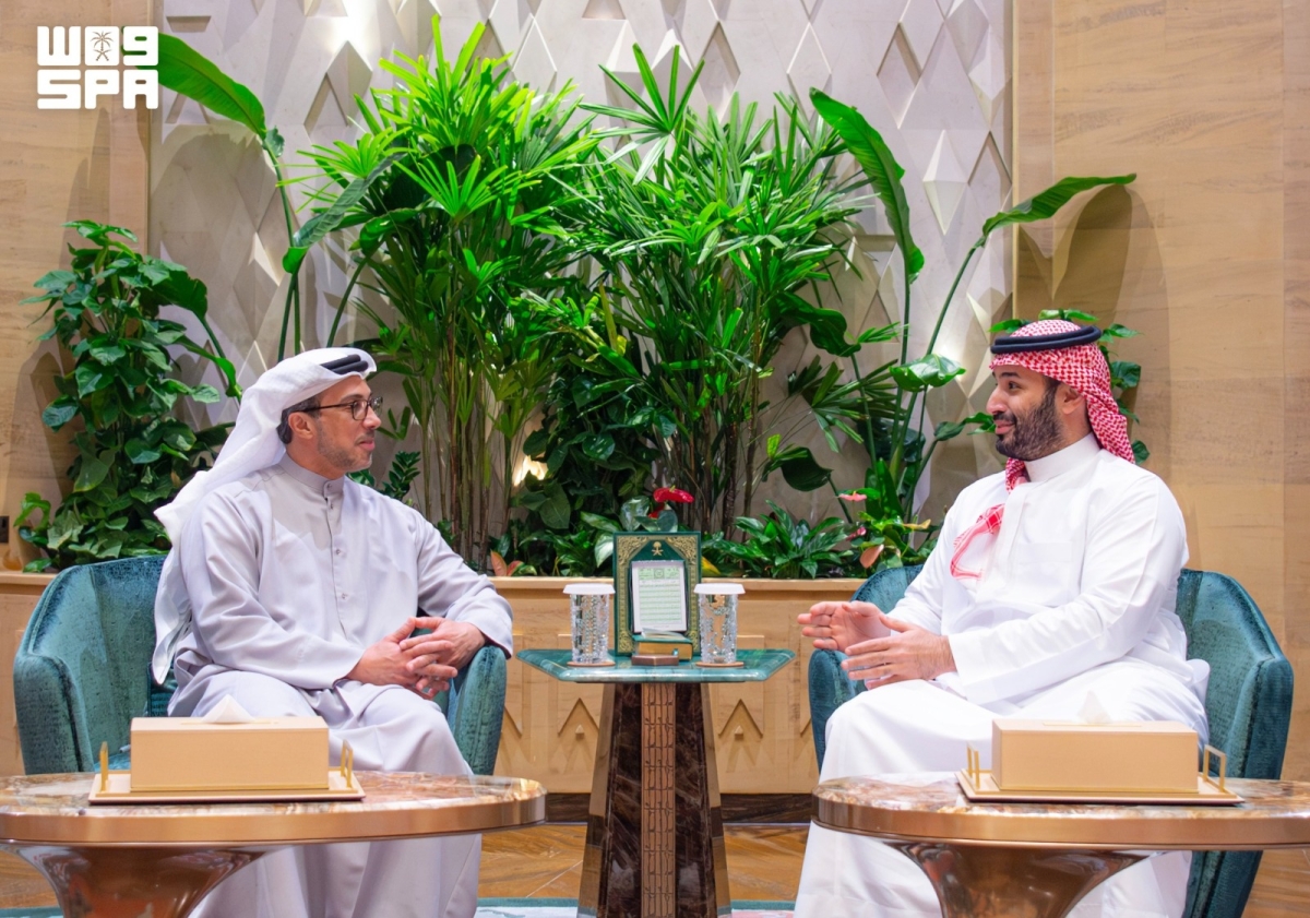 في الرياض.. ولي العهد السعودي ونائب رئيس الإمارات يبحثان تطورات المنطقة