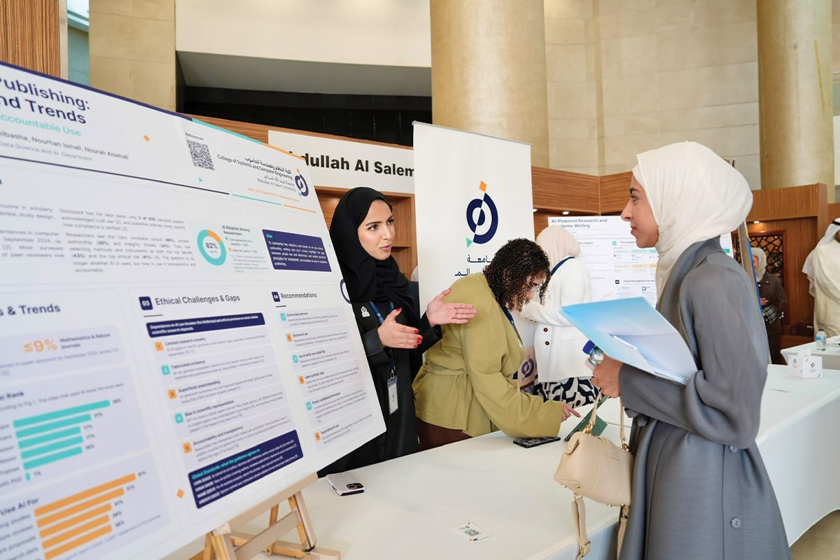 جامعة عبدالله السالم تشارك في ورشة الذكاء الاصطناعي ومحاضرة حول تحويل الابتكار إلى أعمال
