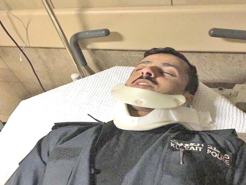 رجل الأمن المصاب في حادث الدهس بالفروانية