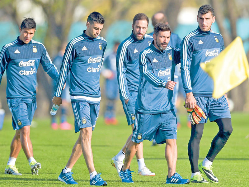 المنتخب الأرجنتيني في تدريباته الأخيرة