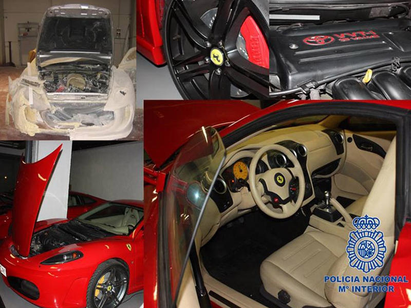 السيارة المزيفة المضبوطة في سويسرا