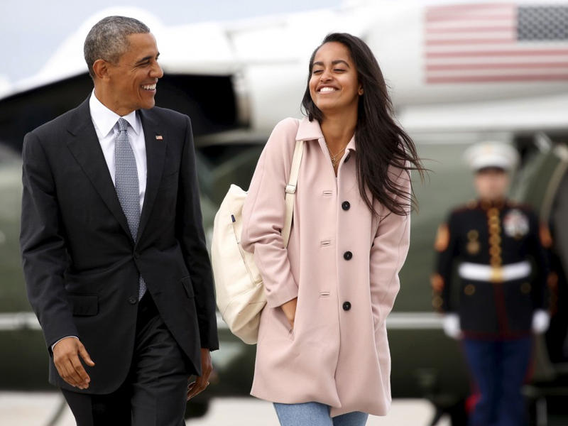 اوباما في مع ابنته الكبرى ماليا