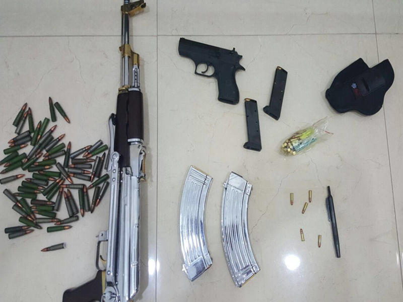 الأسلحة المضبوطة