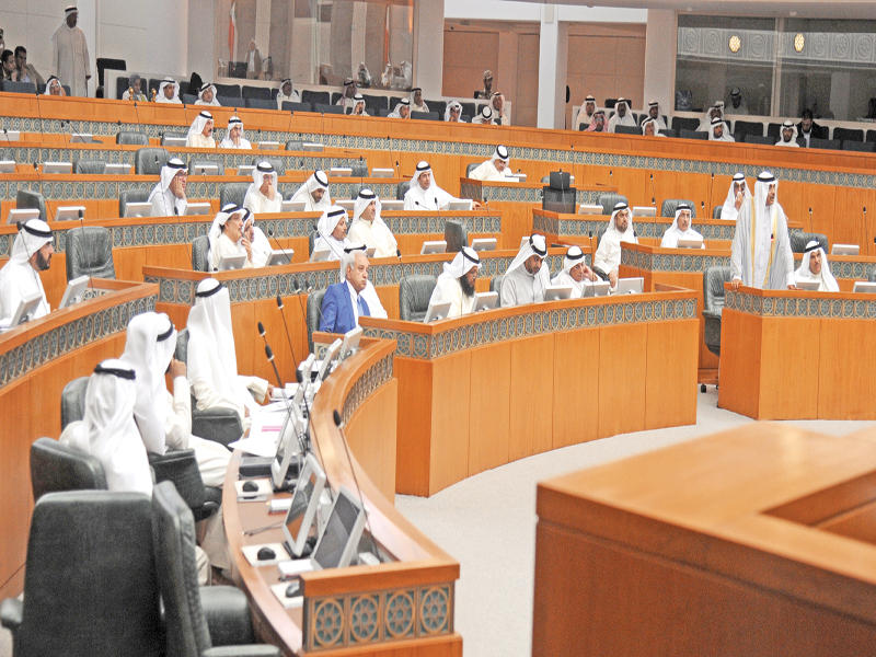 جلسة مجلس الأمة أمس (تصوير عبدالله الخلف)