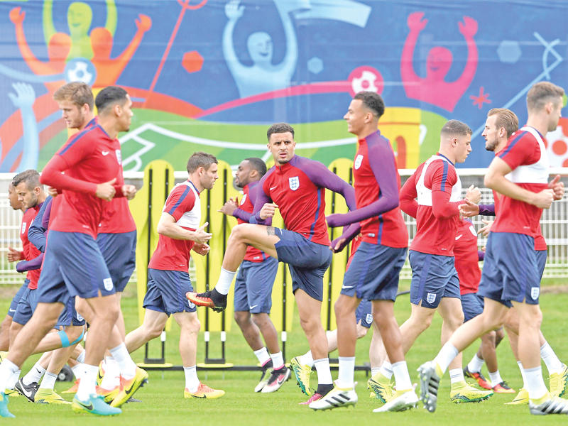 جانب من تدريبات منتخب إنكلترا 