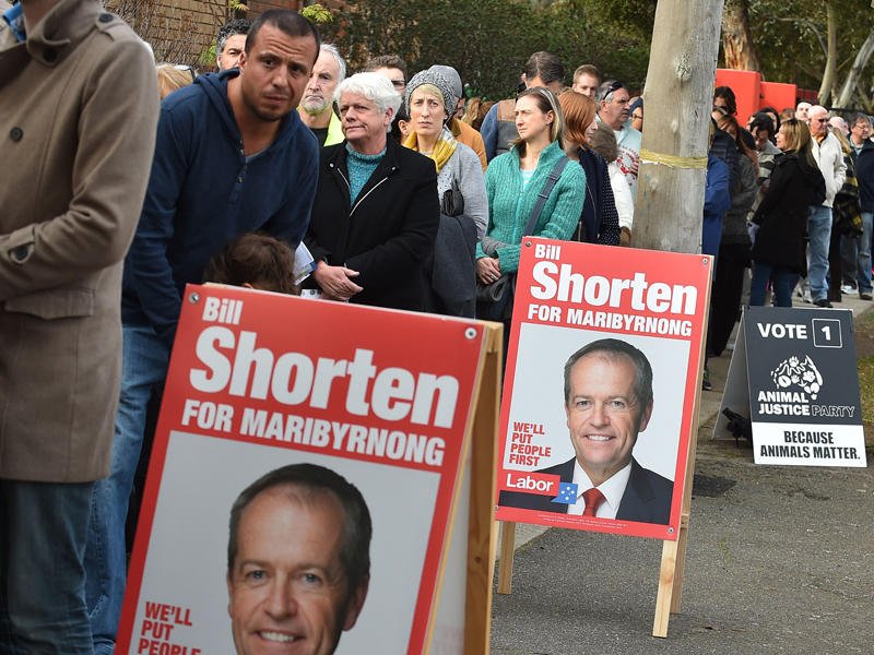 طوابير الاقتراع في ملبورن