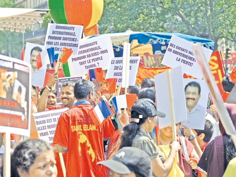 مظاهرة تأييد لتنظيم نمور التاميلn