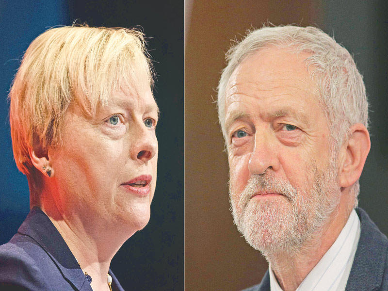 ايغل وكوربن في صورة مركبة ( أ ف ب)