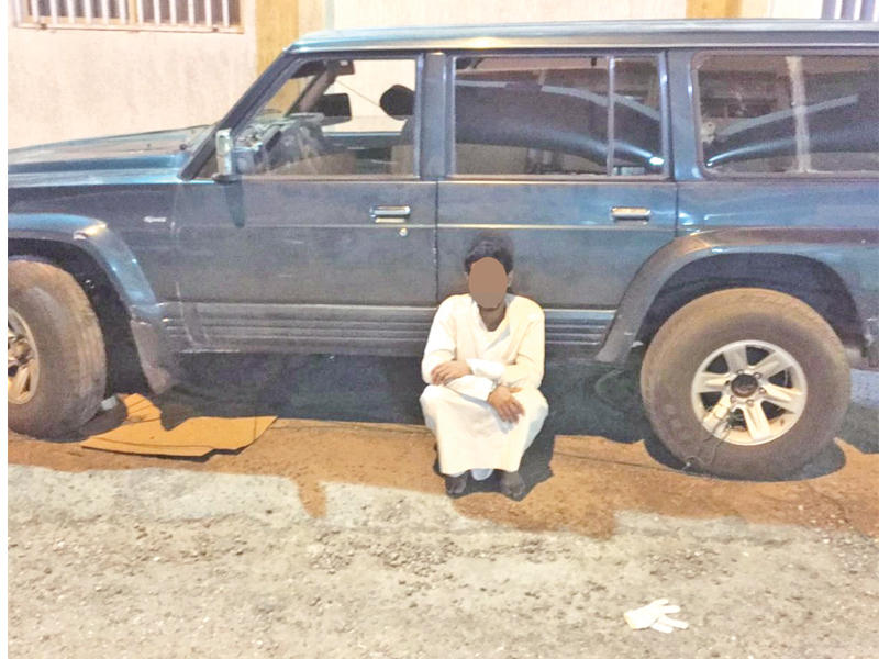 المتهم بعد ضبطه