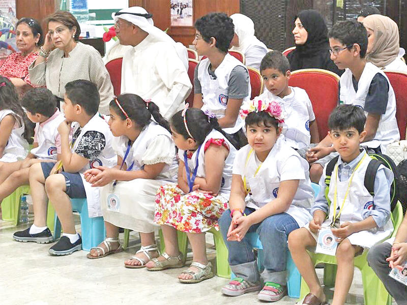 جانب من الأطفال المشاركين في النادي